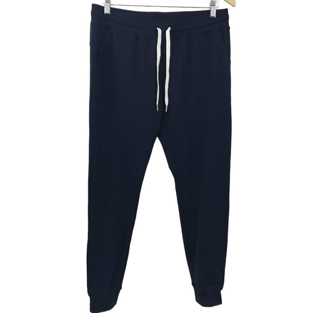 Zyia Active  Cozy Joggers Size L Nylon Stretch Navy Blue Pants Athletic Lounge